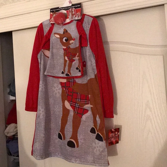 jammies for your families Other - NWT sz 6 Rudolph red nose reindeer nightgown jammies for your families Other - NWT sz 6 Rudolph red nose reindeer nightgown